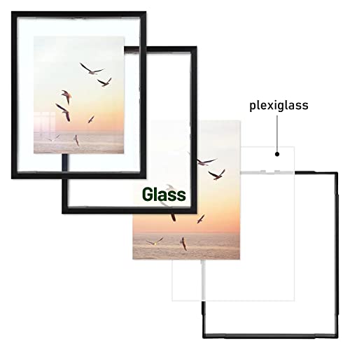 Floating Picture Frame 11x14 - Real Glass - for Wall Mount Displays