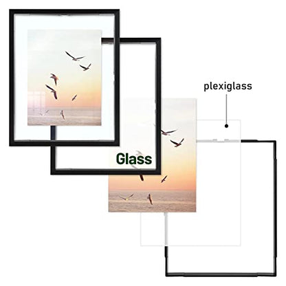 Floating Picture Frame 11x14 - Real Glass - for Wall Mount Displays