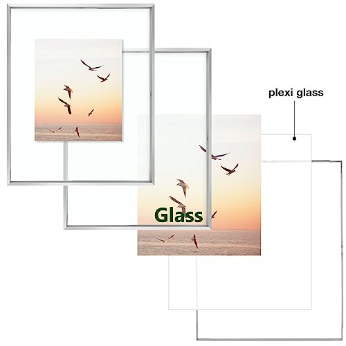 Floating Picture Frame 11x14 - Real Glass - for Wall Mount Displays