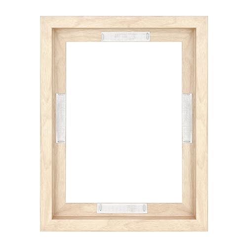 Floating Canvas Frame, Art Frames for Canvas Paintings with Adhesive Fasteners and Hanging Hardware