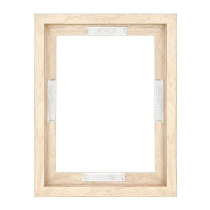 Floating Canvas Frame, Art Frames for Canvas Paintings with Adhesive Fasteners and Hanging Hardware