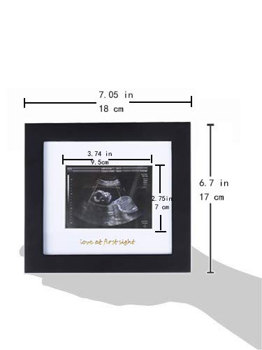 Baby Sonogram Photo Frame - 1st Ultrasound Picture Frame - 7x7 displays 4x3