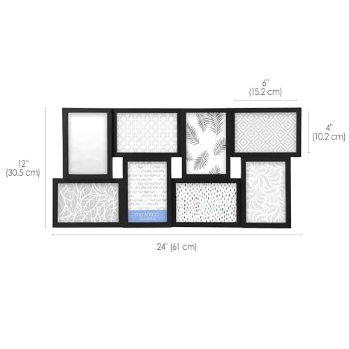 12 Opening Collage Frame, Displays 4x6 and 6x4 Inch Photos