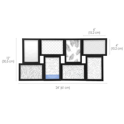 12 Opening Collage Frame, Displays 4x6 and 6x4 Inch Photos