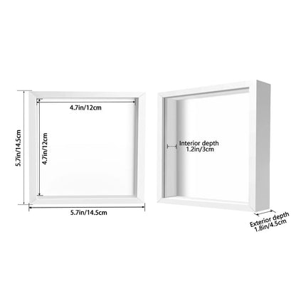 Shadow Box Frame Display Case with Letter Stickers, 3D Picture Frame, Display Case Box for Memorabilia, Baby Items, Wedding Memories, Crafts, Tickets and Photos