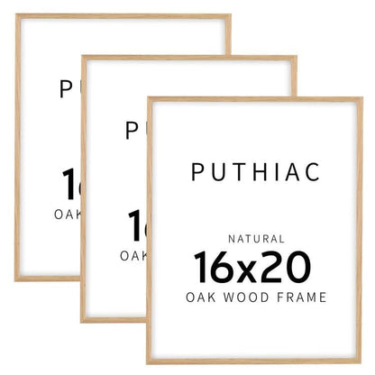 Oak Wood Picture Frame - Minimalist Poster Frame, Natural Solid Wooden Picture Frames for Wall Art Photo and Prints