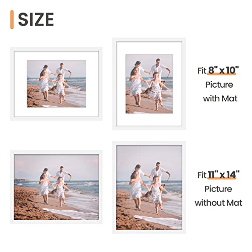 Picture Frame Set of 5, Display Pictures with Mat Without Mat, Wall Gallery Photo Frames