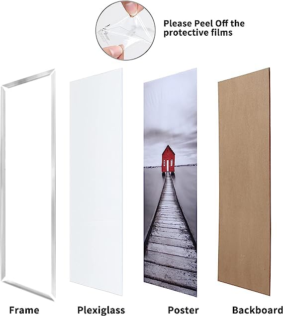 Poster Frame 3 Pack, Picture Frame for Horizontal or Vertical Wall Mounting, Sturdy and Scratch-proof