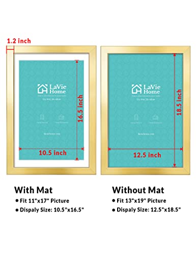 All Sizes Picture Frame, With or Without Mat, Stable and Sturdy Frame and Polished Plexiglass, Horizontal and Vertical Hanging