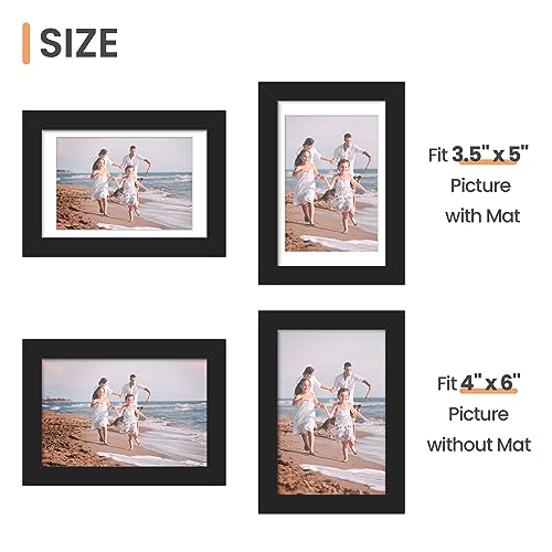 Picture Frame, Display Pictures with Mat or Without Mat, Wall Hanging Photo Frame