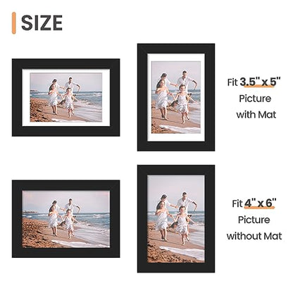 Picture Frame, Display Pictures with Mat or Without Mat, Wall Hanging Photo Frame