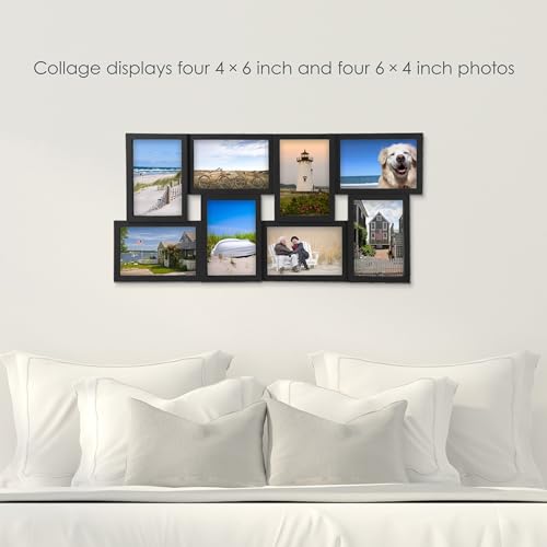 12 Opening Collage Frame, Displays 4x6 and 6x4 Inch Photos