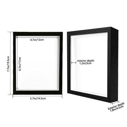 Shadow Box Frame Display Case with Letter Stickers, 3D Picture Frame, Display Case Box for Memorabilia, Baby Items, Wedding Memories, Crafts, Tickets and Photos