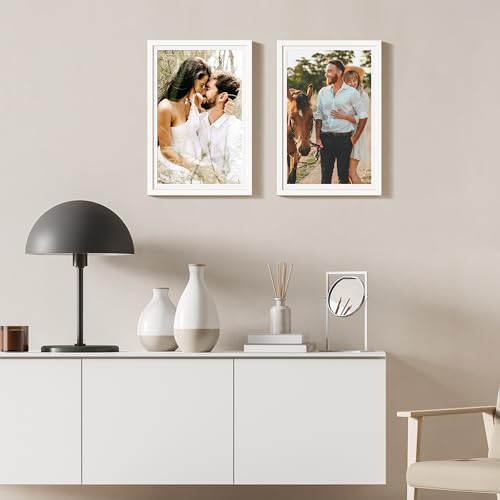 Picture Frame, Display Pictures with Mat or Without Mat, Wall Hanging Photo Frame