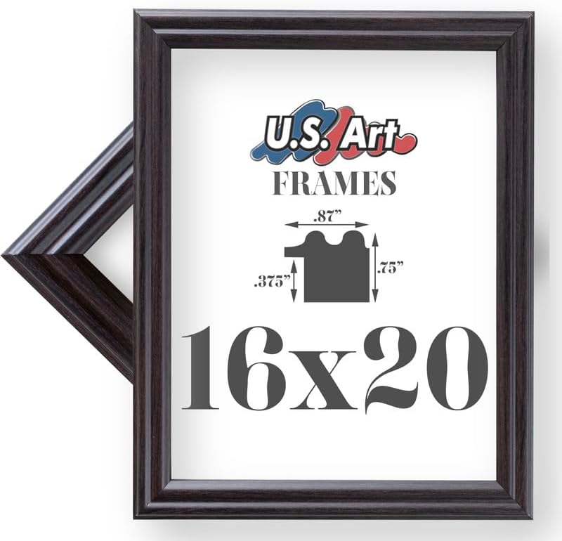 Traditional Style White Thin .75 Inch Wide, Solid Wood, Wall Decor Picture Poster Photo Frame