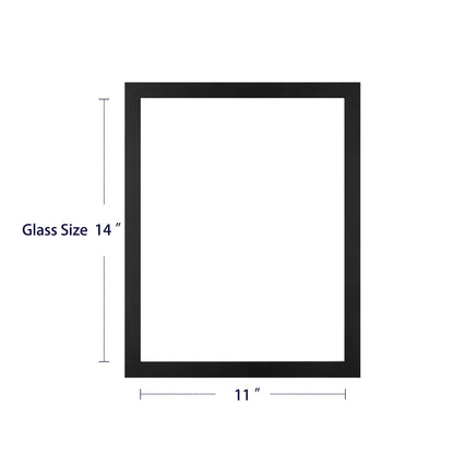 Floating Frame, Black Wood Double Glass Picture Display 11x14/16*20/18*24 Photos Plant or Petal Specimens for Wall Hanging - Mounting Kit Included