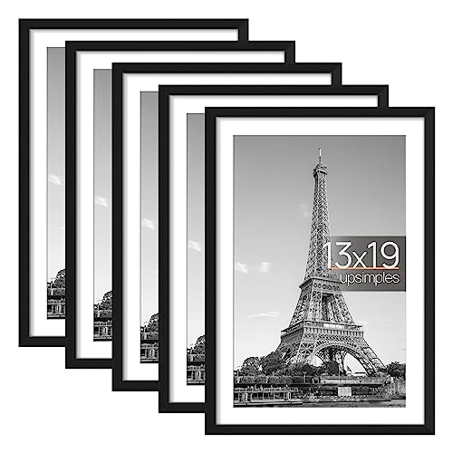 Picture Frame Set of 5, Display Pictures with Mat Without Mat, Wall Gallery Photo Frames