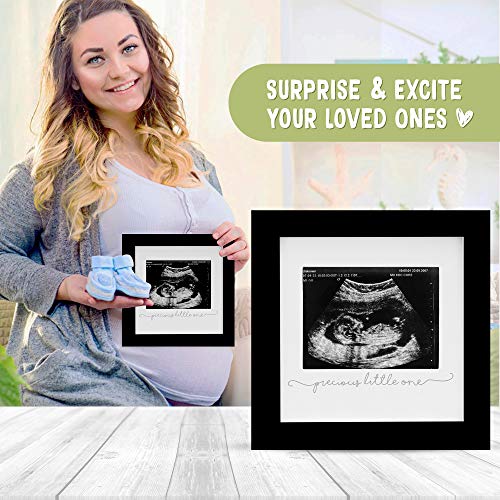 Baby Sonogram Picture Frame - Modern Ultrasound Frame for Mom to Be - Pregnancy Announcement Sonogram Photo Frames