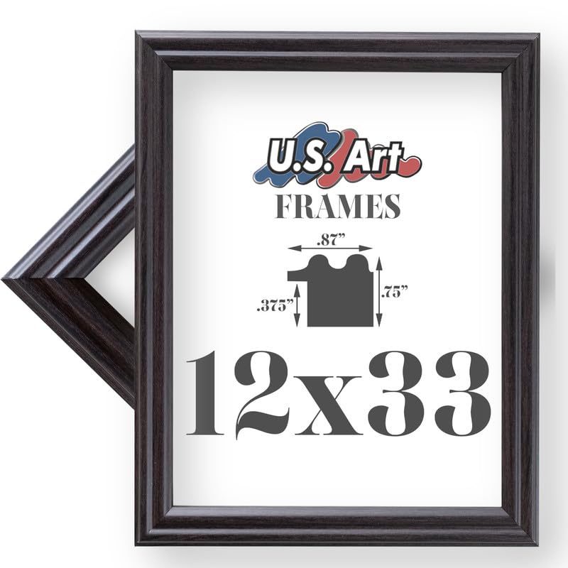 Traditional Style White Thin .75 Inch Wide, Solid Wood, Wall Decor Picture Poster Photo Frame