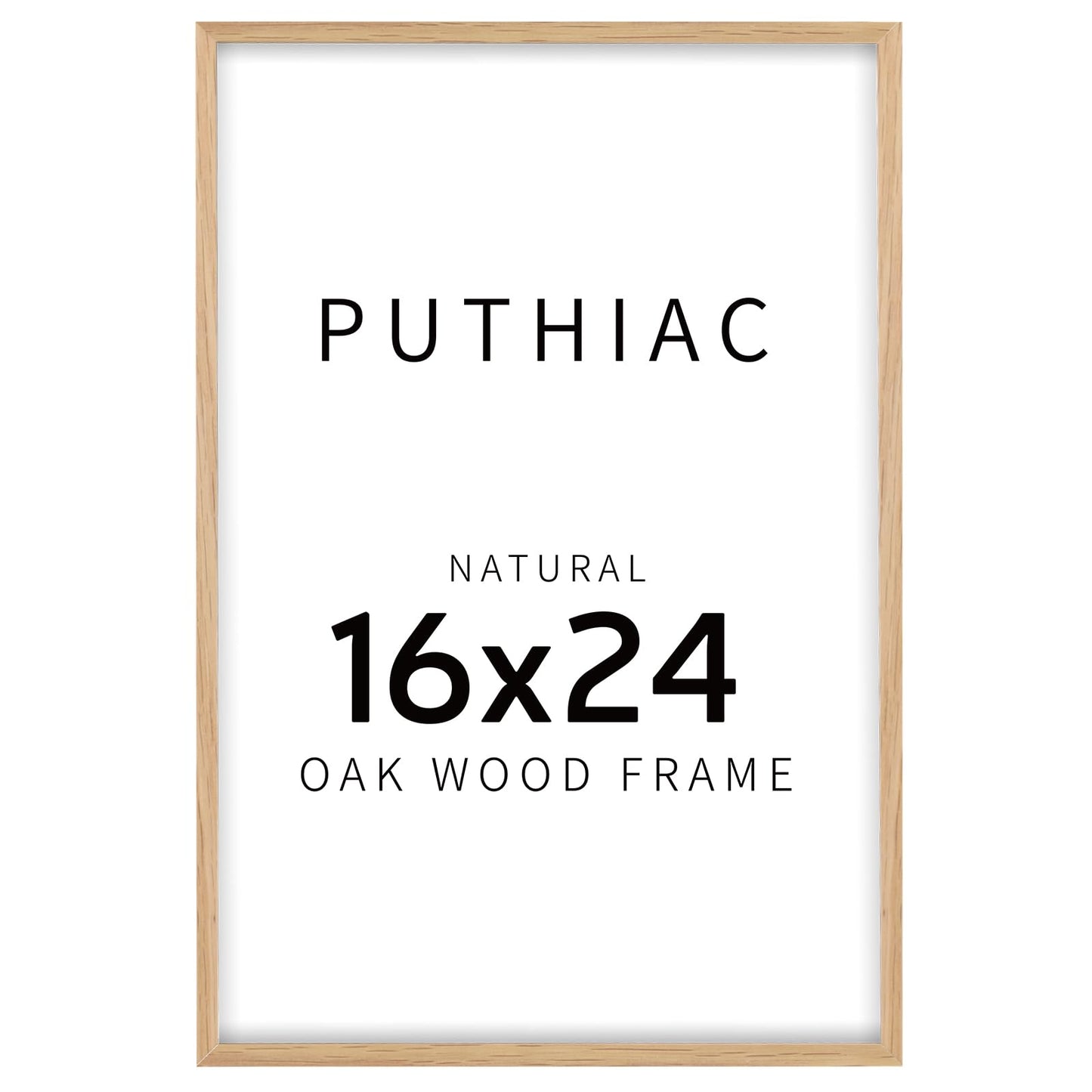 Oak Wood Picture Frame - Minimalist Poster Frame, Natural Solid Wooden Picture Frames for Wall Art Photo and Prints