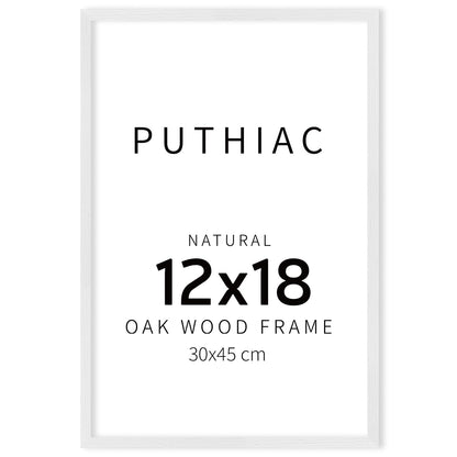 Oak Wood Picture Frame - Minimalist Poster Frame, Natural Solid Wooden Picture Frames for Wall Art Photo and Prints