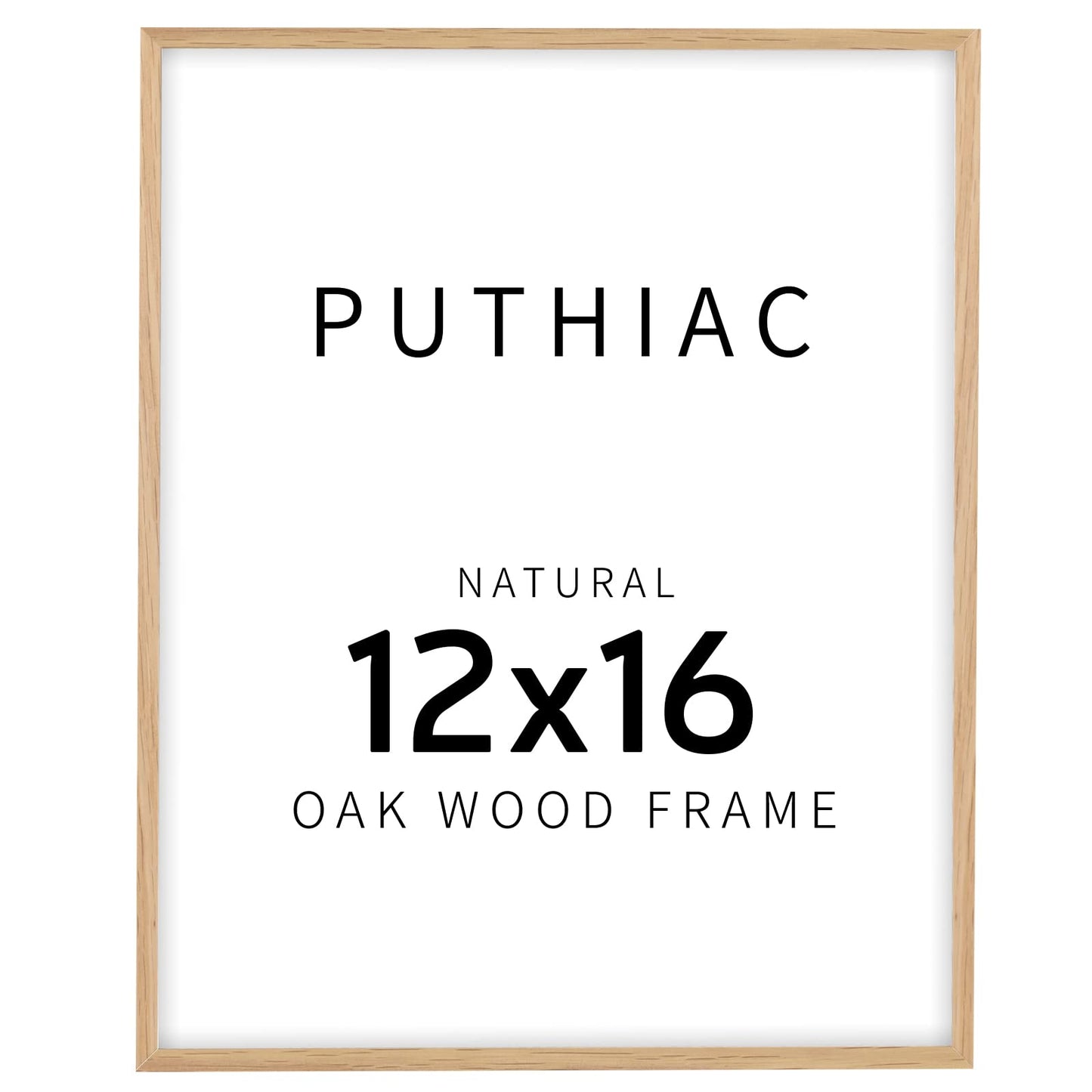 Oak Wood Picture Frame - Minimalist Poster Frame, Natural Solid Wooden Picture Frames for Wall Art Photo and Prints