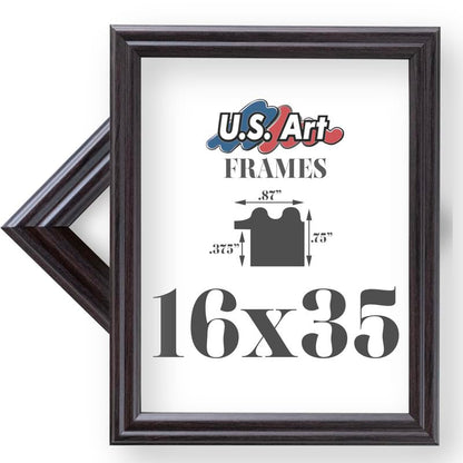 Traditional Style White Thin .75 Inch Wide, Solid Wood, Wall Decor Picture Poster Photo Frame