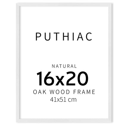 Oak Wood Picture Frame - Minimalist Poster Frame, Natural Solid Wooden Picture Frames for Wall Art Photo and Prints