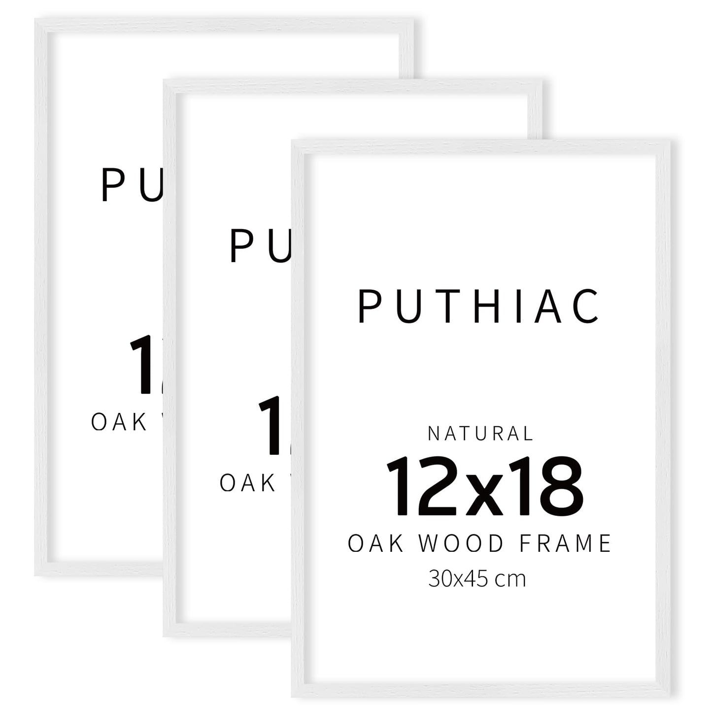 Oak Wood Picture Frame - Minimalist Poster Frame, Natural Solid Wooden Picture Frames for Wall Art Photo and Prints