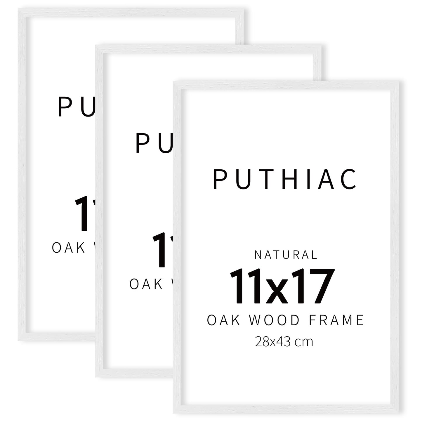 Oak Wood Picture Frame - Minimalist Poster Frame, Natural Solid Wooden Picture Frames for Wall Art Photo and Prints