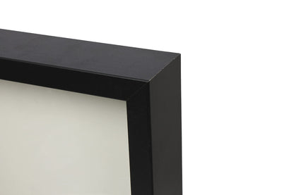 Wooden Shadow Box Frame – Display Case with Soft Felt Back, Memory Box with Tempered Glass, Elegant White Ball Push Pins