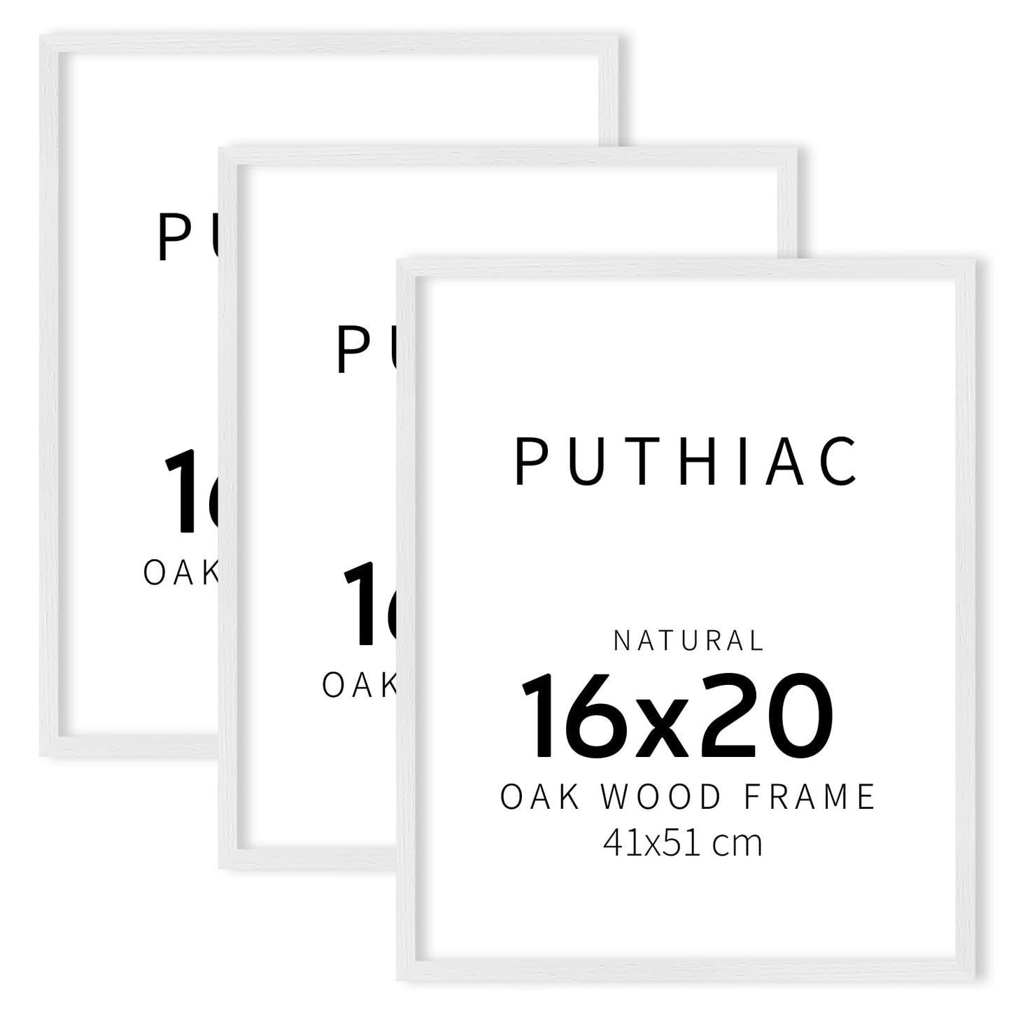 Oak Wood Picture Frame - Minimalist Poster Frame, Natural Solid Wooden Picture Frames for Wall Art Photo and Prints