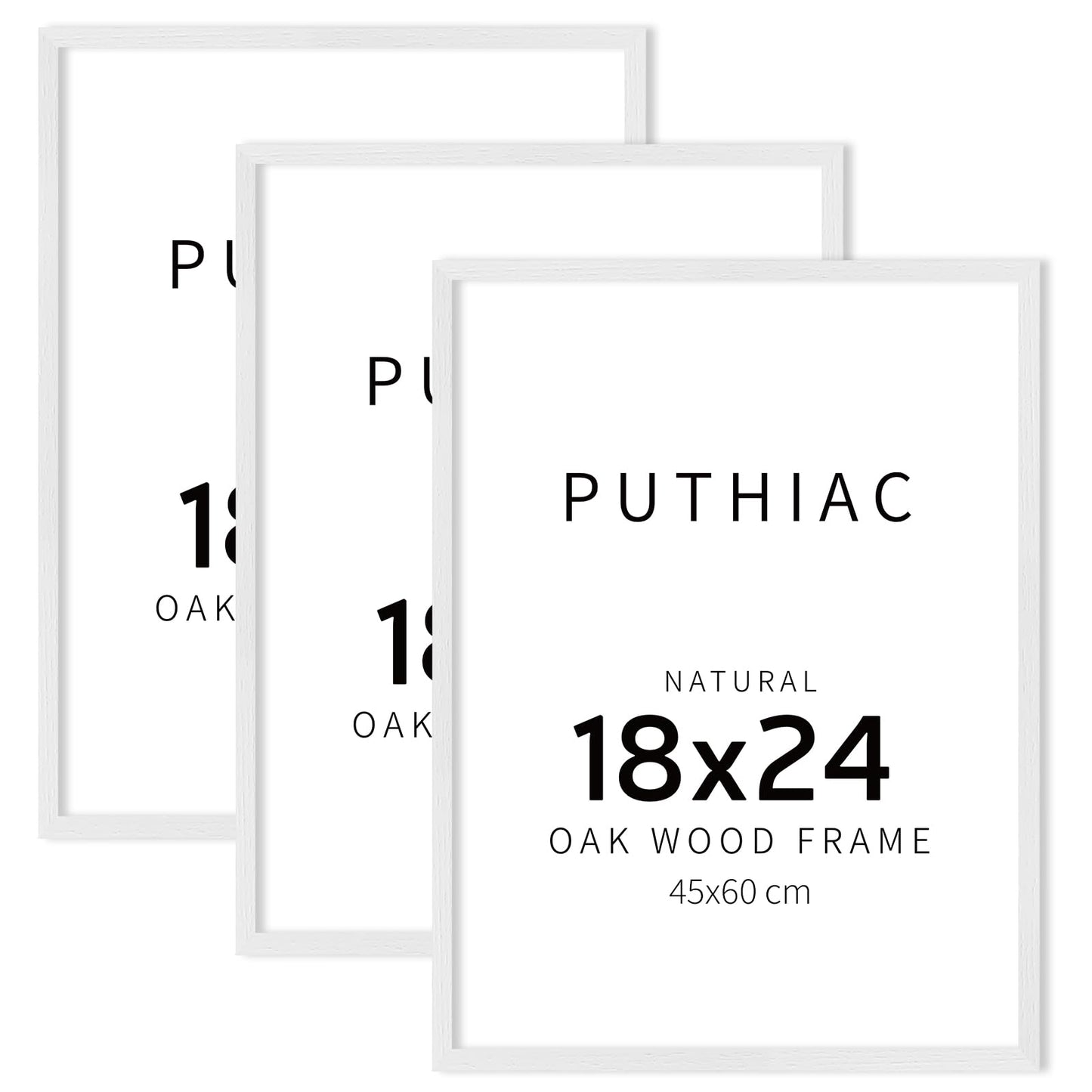 Oak Wood Picture Frame - Minimalist Poster Frame, Natural Solid Wooden Picture Frames for Wall Art Photo and Prints