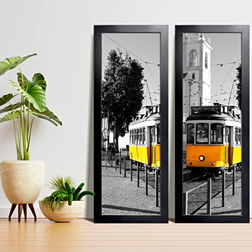 All Sizes Picture Frame, With or Without Mat, Stable and Sturdy Frame and Polished Plexiglass, Horizontal and Vertical Hanging