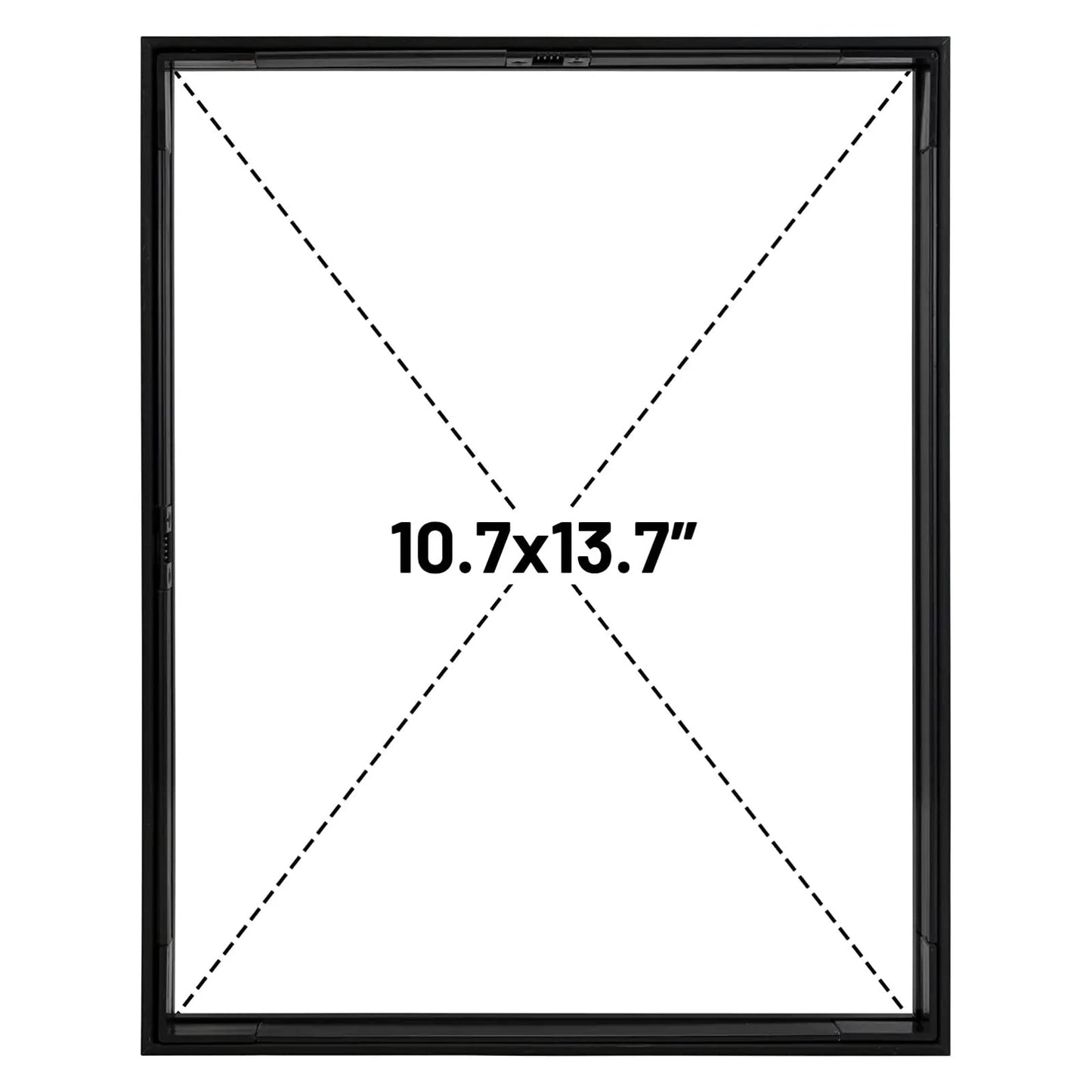 Floating Picture Frame 11x14 - Real Glass - for Wall Mount Displays