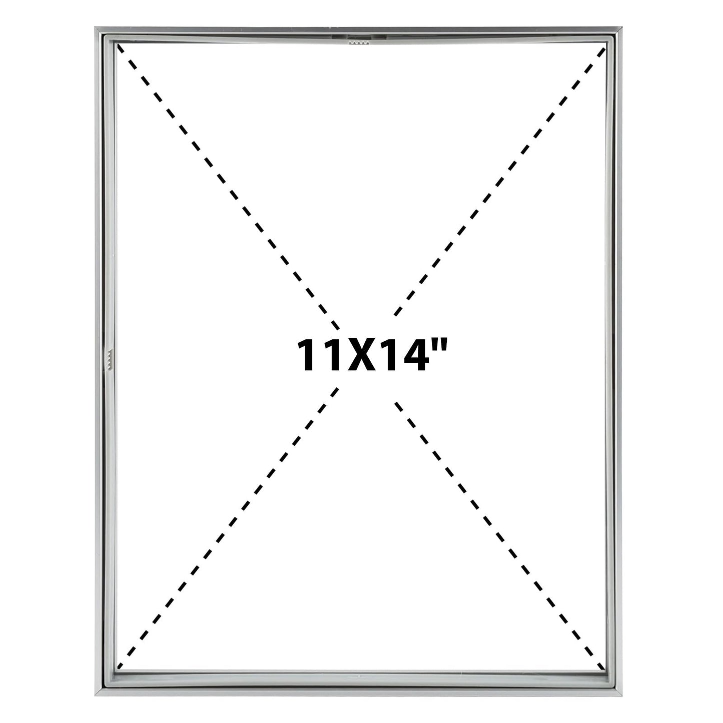 Floating Picture Frame 11x14 - Real Glass - for Wall Mount Displays