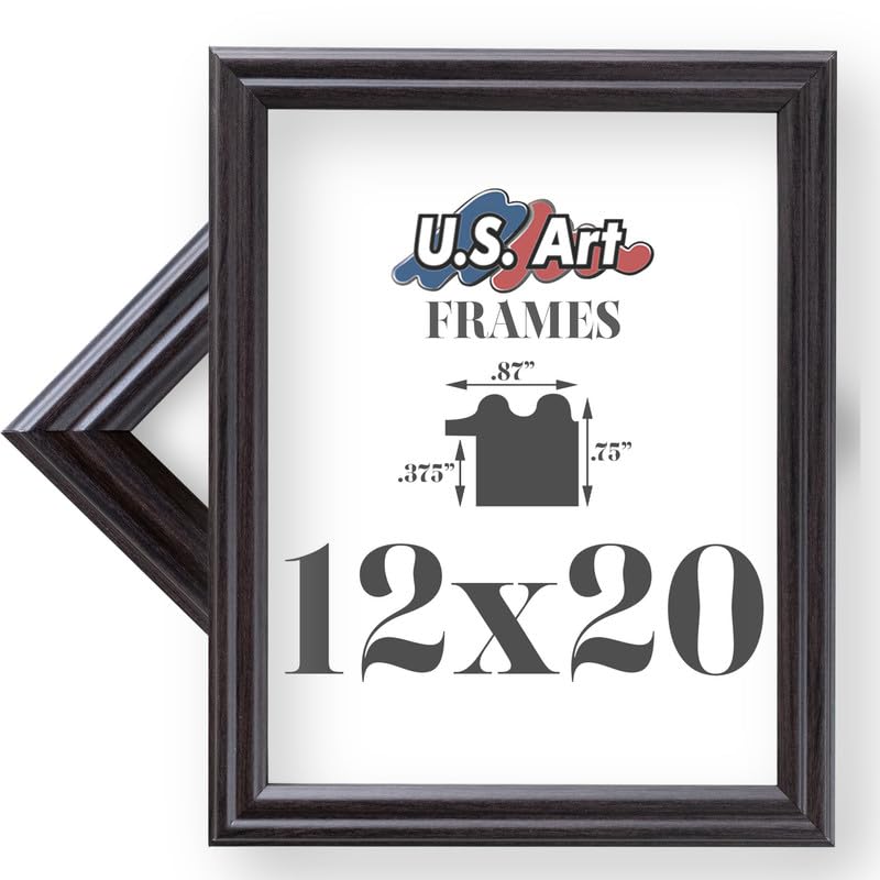 Traditional Style White Thin .75 Inch Wide, Solid Wood, Wall Decor Picture Poster Photo Frame