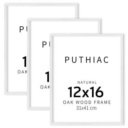 Oak Wood Picture Frame - Minimalist Poster Frame, Natural Solid Wooden Picture Frames for Wall Art Photo and Prints