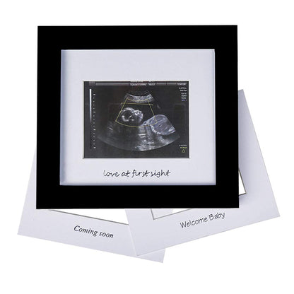 Baby Sonogram Photo Frame - 1st Ultrasound Picture Frame - 7x7 displays 4x3