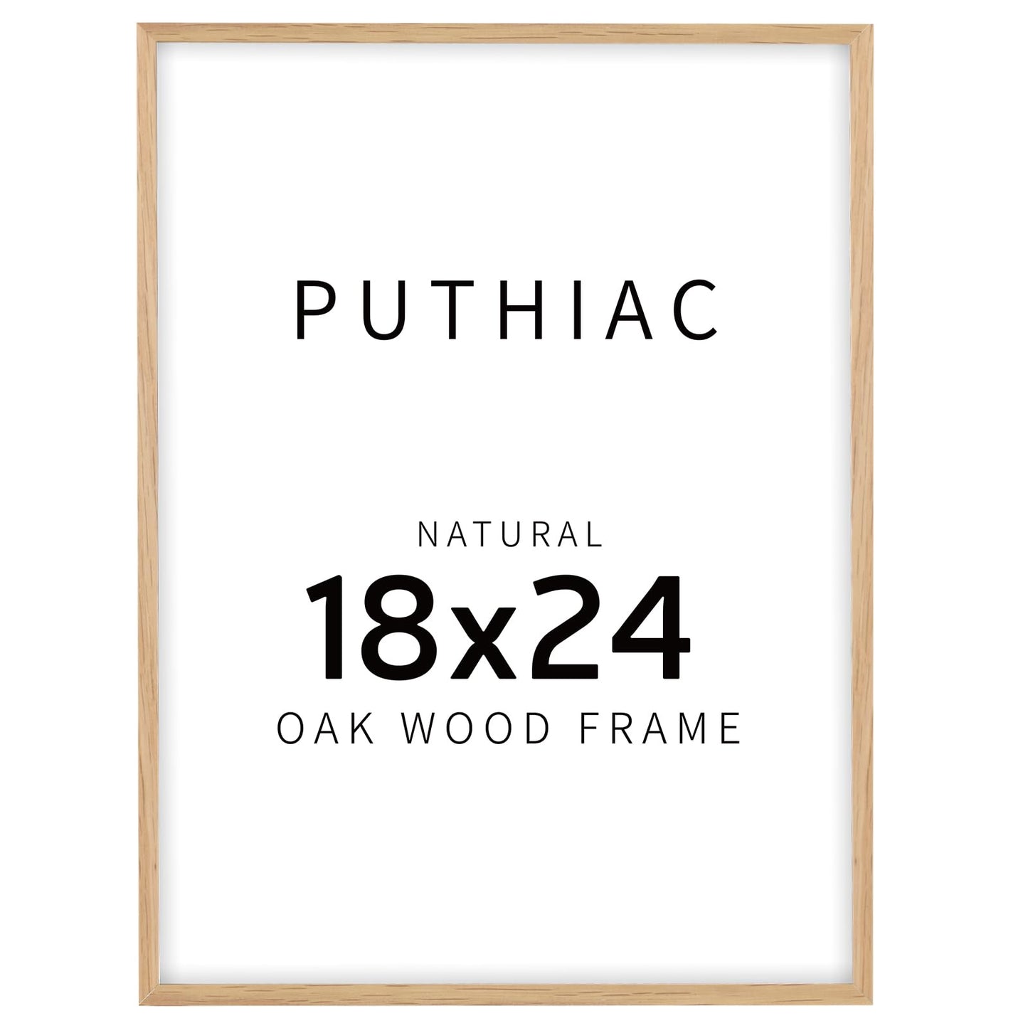 Oak Wood Picture Frame - Minimalist Poster Frame, Natural Solid Wooden Picture Frames for Wall Art Photo and Prints