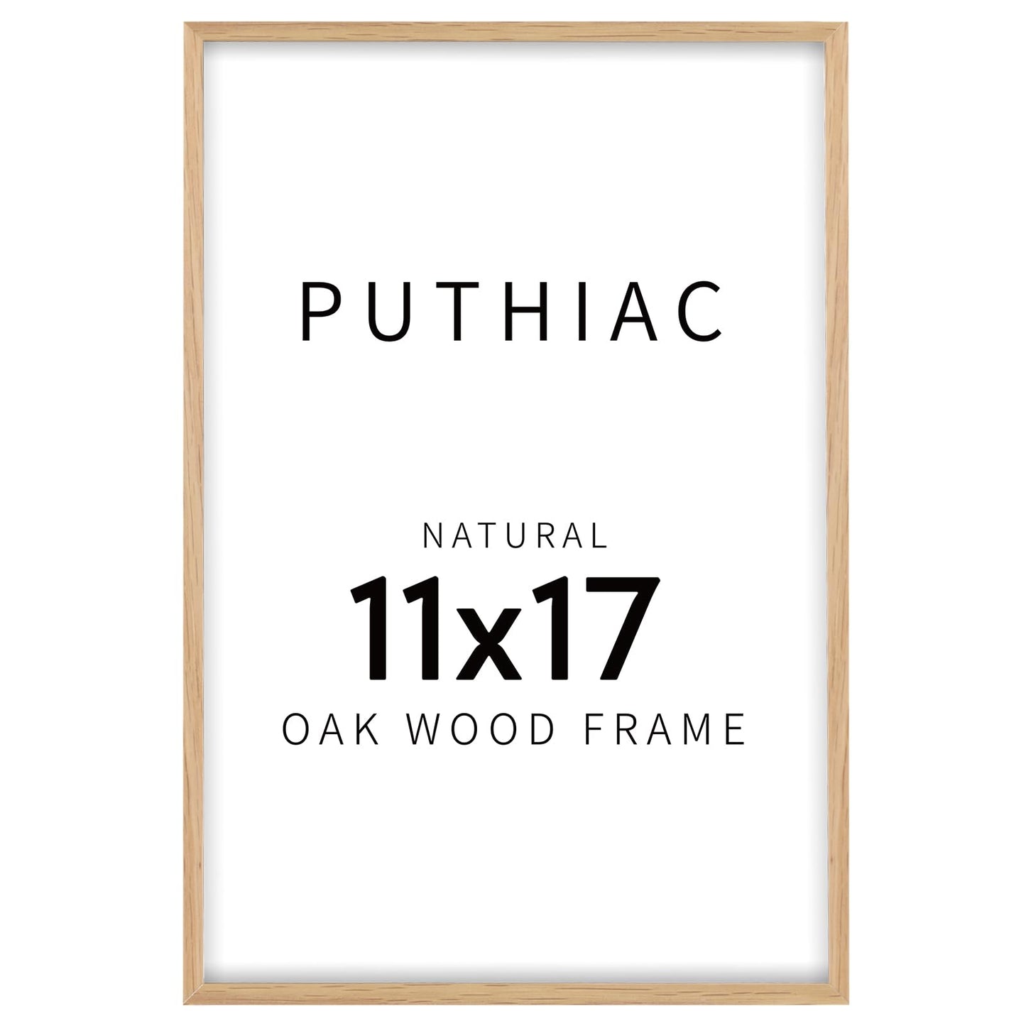 Oak Wood Picture Frame - Minimalist Poster Frame, Natural Solid Wooden Picture Frames for Wall Art Photo and Prints