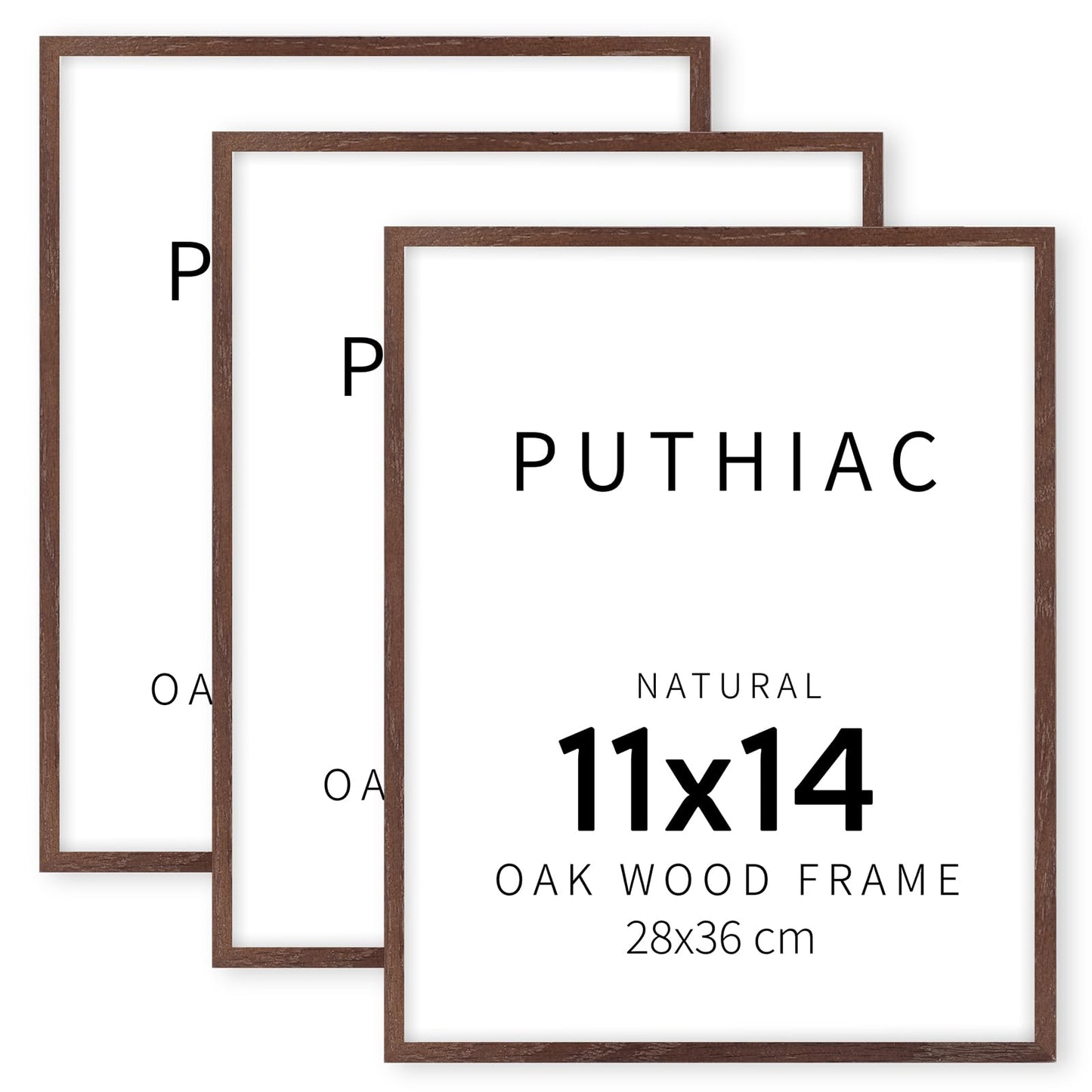 Oak Wood Picture Frame - Minimalist Poster Frame, Natural Solid Wooden Picture Frames for Wall Art Photo and Prints