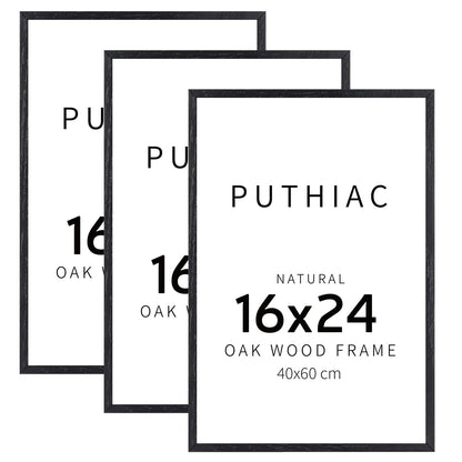 Oak Wood Picture Frame - Minimalist Poster Frame, Natural Solid Wooden Picture Frames for Wall Art Photo and Prints