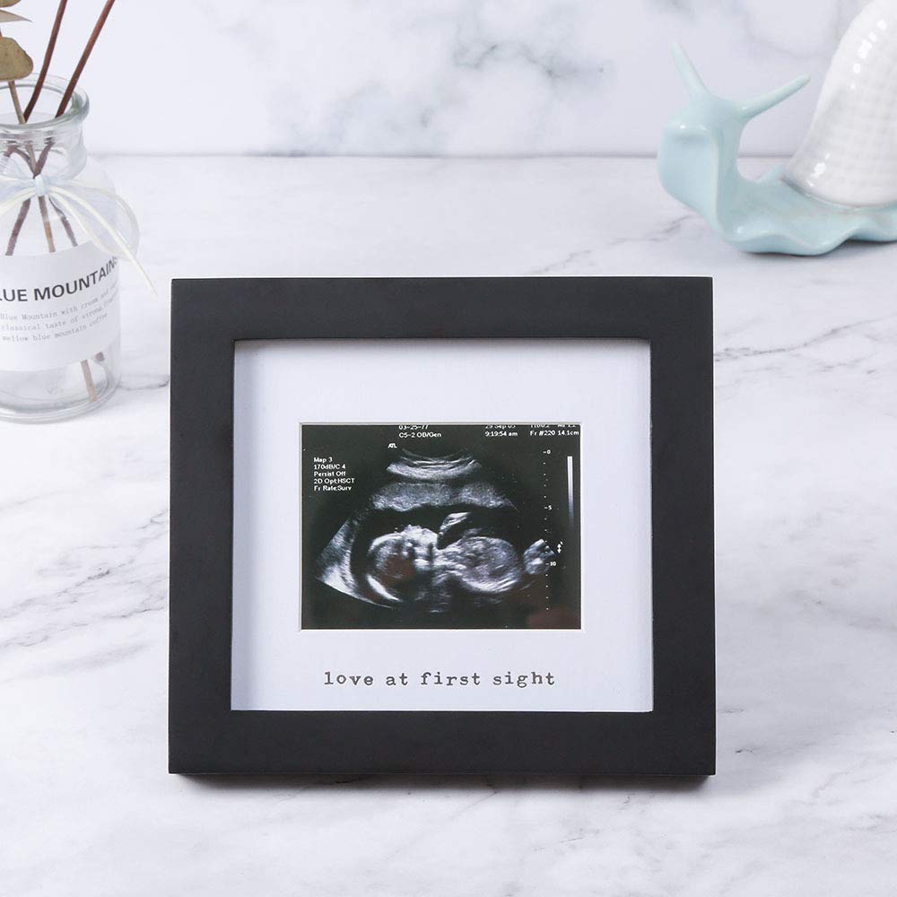 Baby Sonogram Photo Frame - 1st Ultrasound Picture Frame - 7x7 displays 4x3