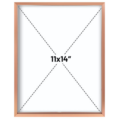 Floating Picture Frame 11x14 - Real Glass - for Wall Mount Displays