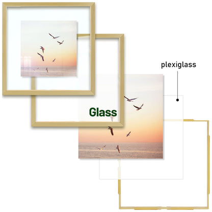 Floating Picture Frame 11x14 - Real Glass - for Wall Mount Displays