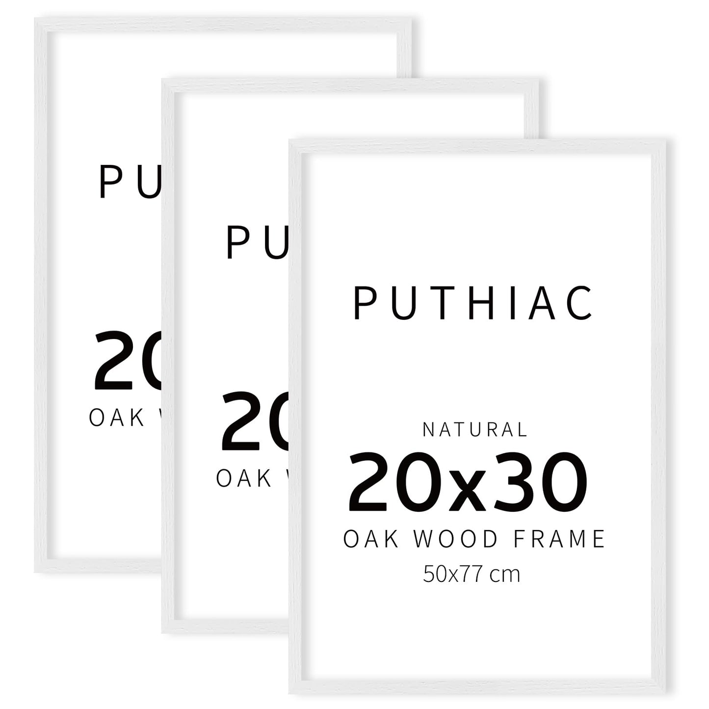 Oak Wood Picture Frame - Minimalist Poster Frame, Natural Solid Wooden Picture Frames for Wall Art Photo and Prints