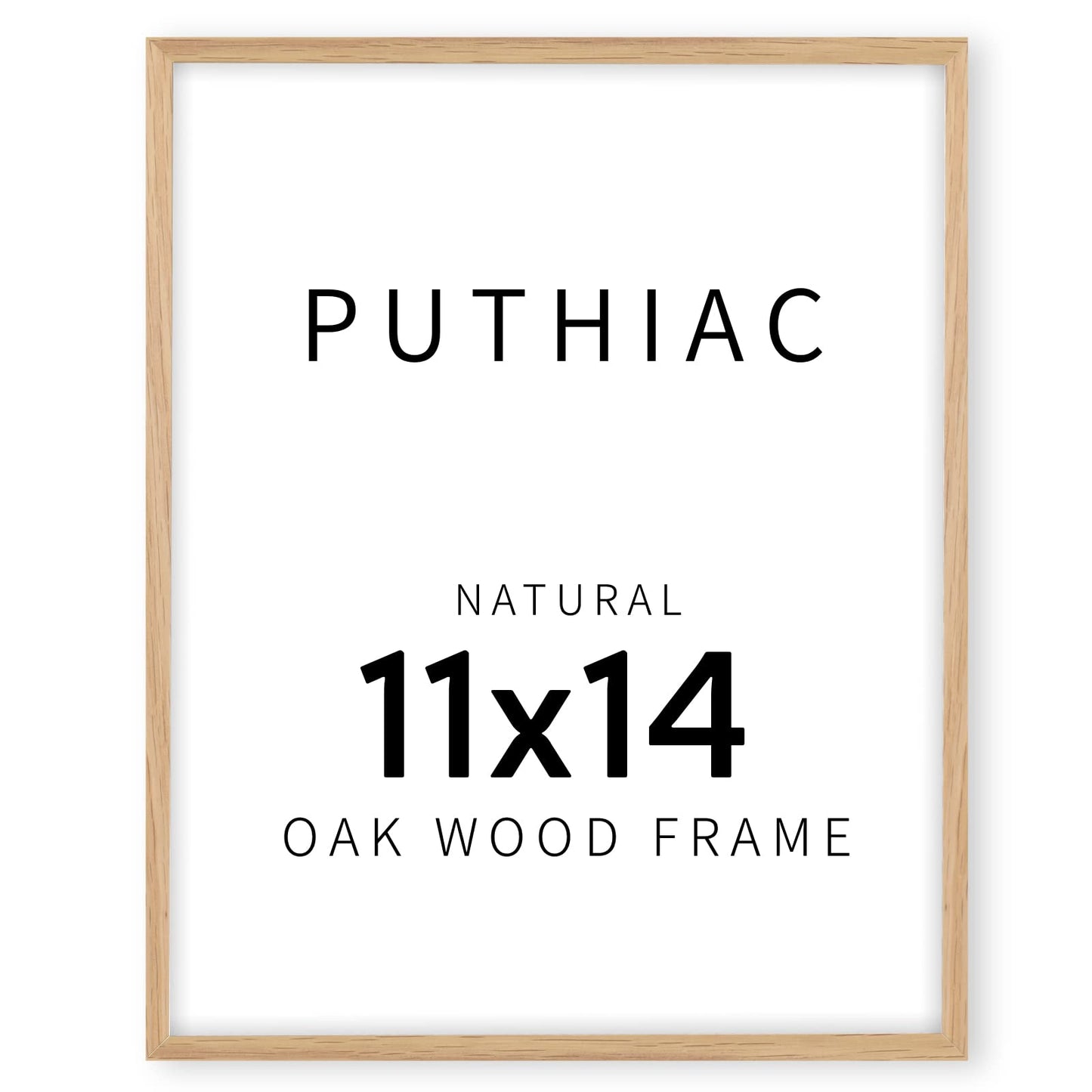 Oak Wood Picture Frame - Minimalist Poster Frame, Natural Solid Wooden Picture Frames for Wall Art Photo and Prints