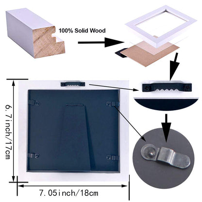 Baby Sonogram Photo Frame - 1st Ultrasound Picture Frame - 7x7 displays 4x3