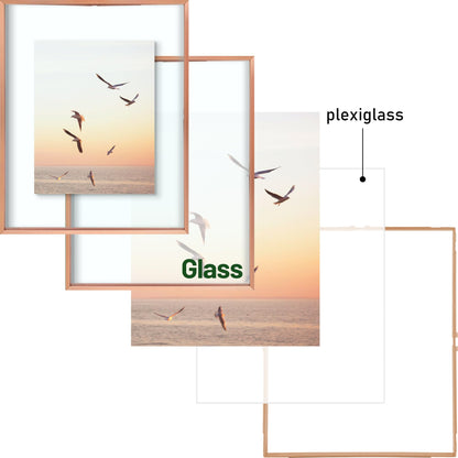 Floating Picture Frame 11x14 - Real Glass - for Wall Mount Displays